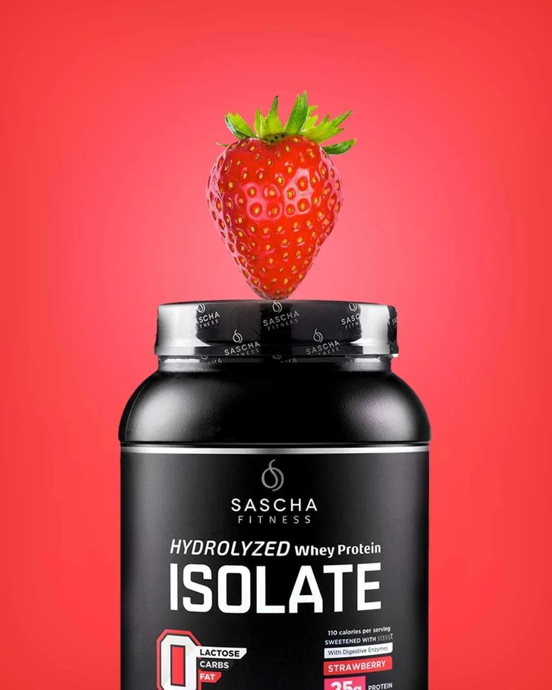 Proteína Sascha Fitness Hydrolyzed Whey Protein Isolate Fresa 2.11 Lb