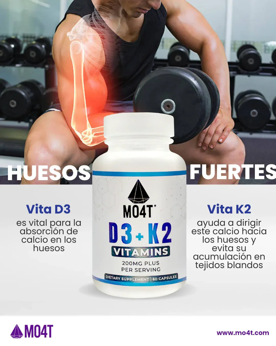 MO4T Vitamina D3 + K2 60 Cap