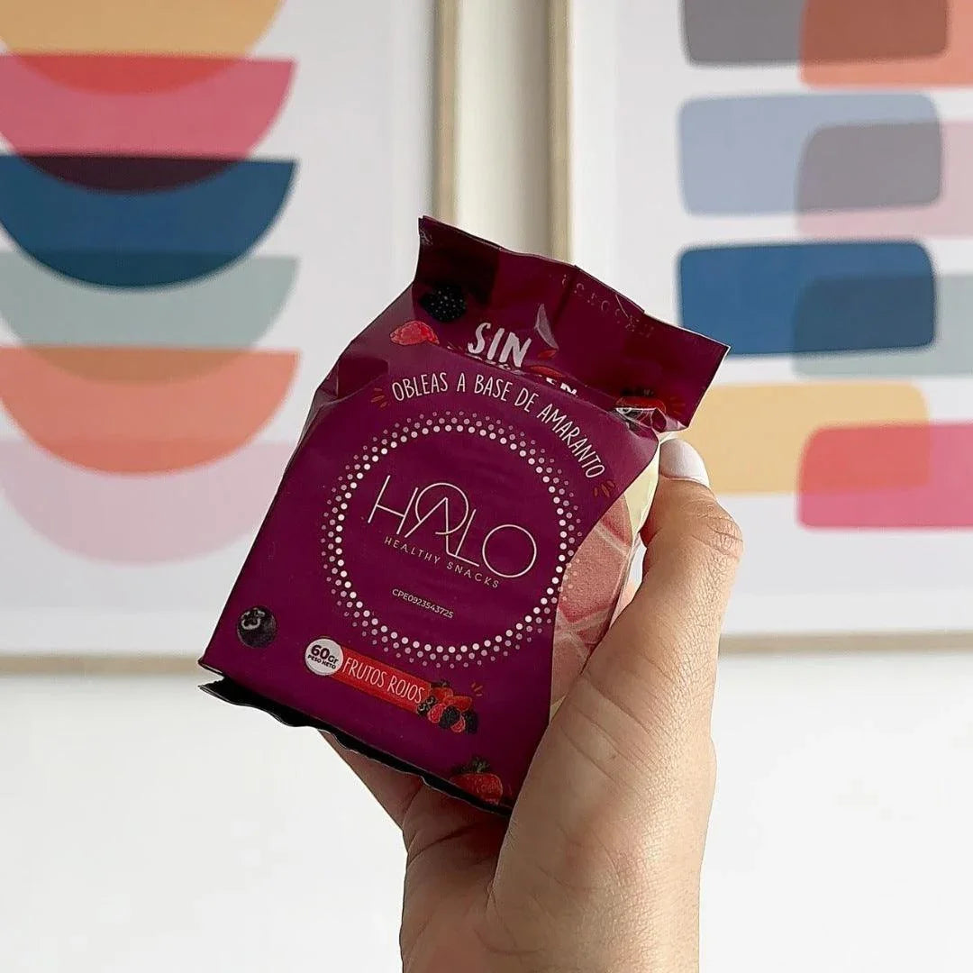 Paquete HALO Obleas de Amaranto Frutos Rojos 60 g