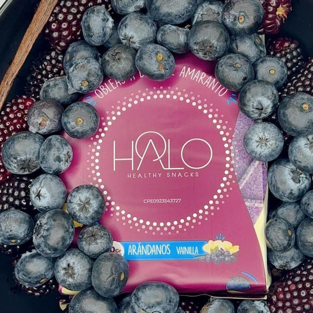Paquete HALO Obleas de Amaranto Arándanos Vainilla 60 g