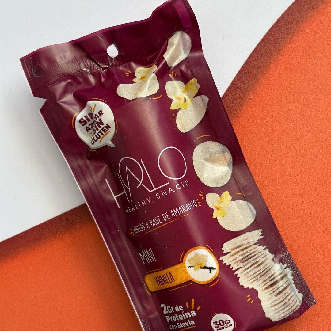 Paquete HALO Obleas Mini de Amaranto Vainilla 30 g