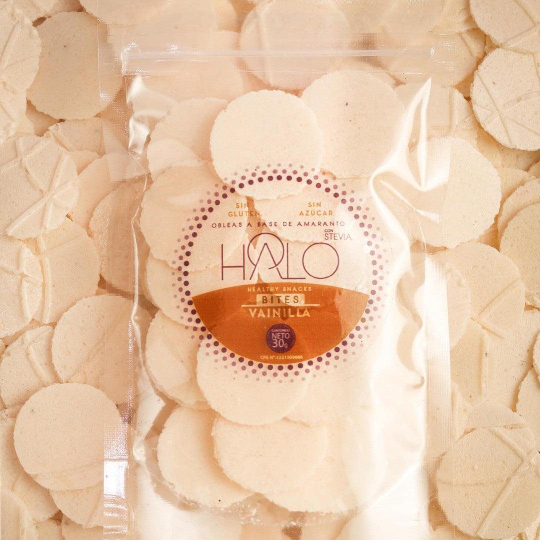 Paquete HALO Obleas Mini de Amaranto Vainilla 30 g