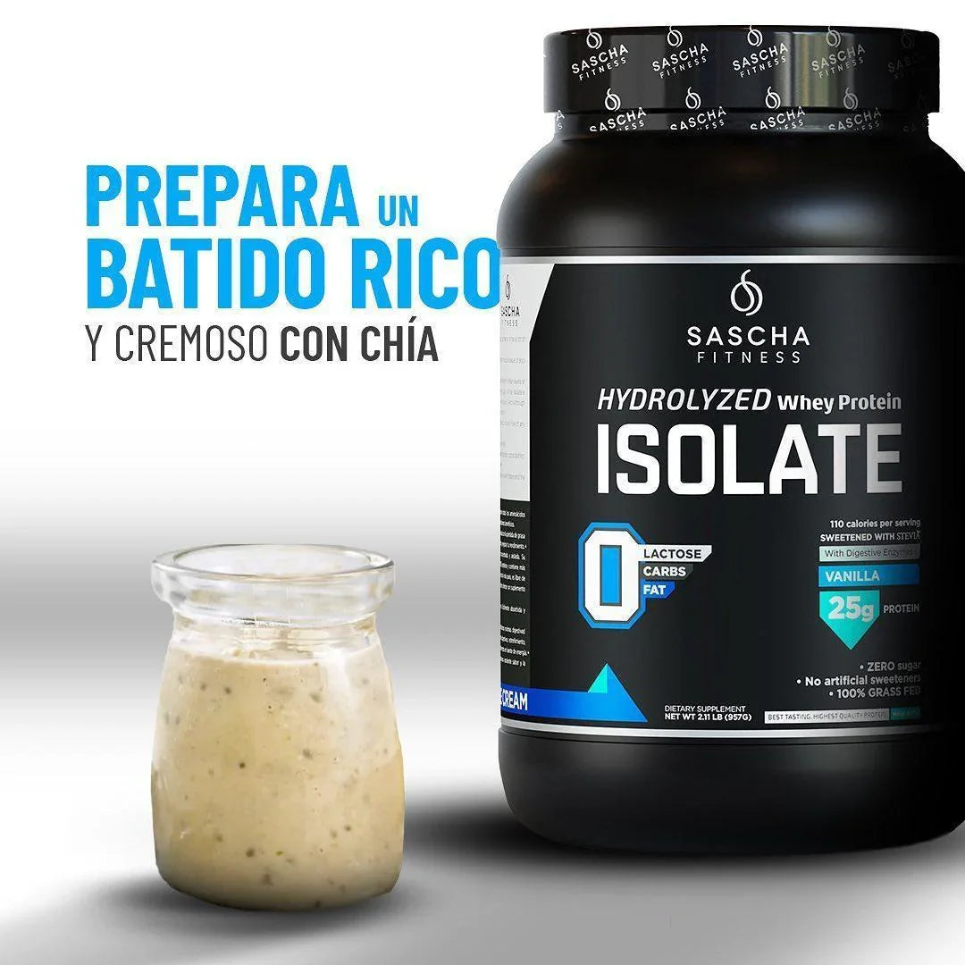 Proteína Sascha Fitness Hydrolyzed Whey Protein Isolate VANILLA 2.11 Lb