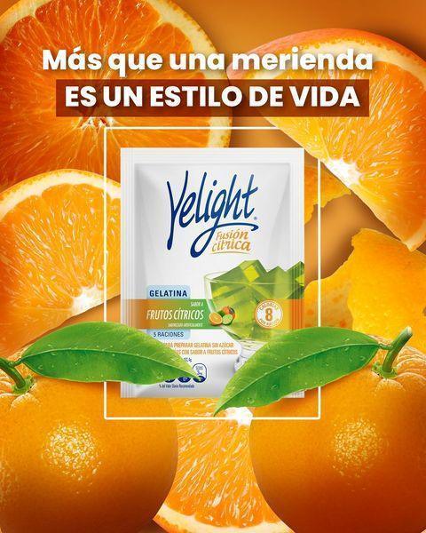 Gelatina Yelight sabor a Frutos Cítricos 12 g