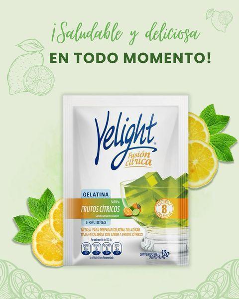 Gelatina Yelight sabor a Frutos Cítricos 12 g