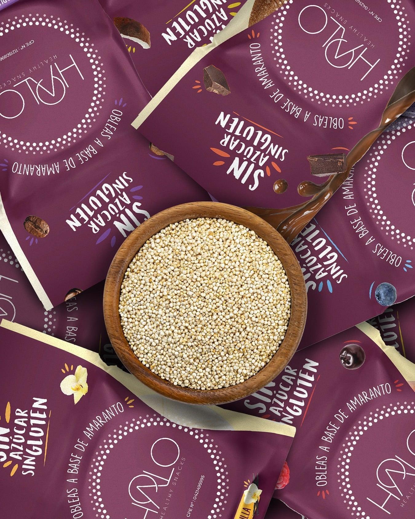 Paquete HALO Obleas Mini de Amaranto Arándanos 30 g