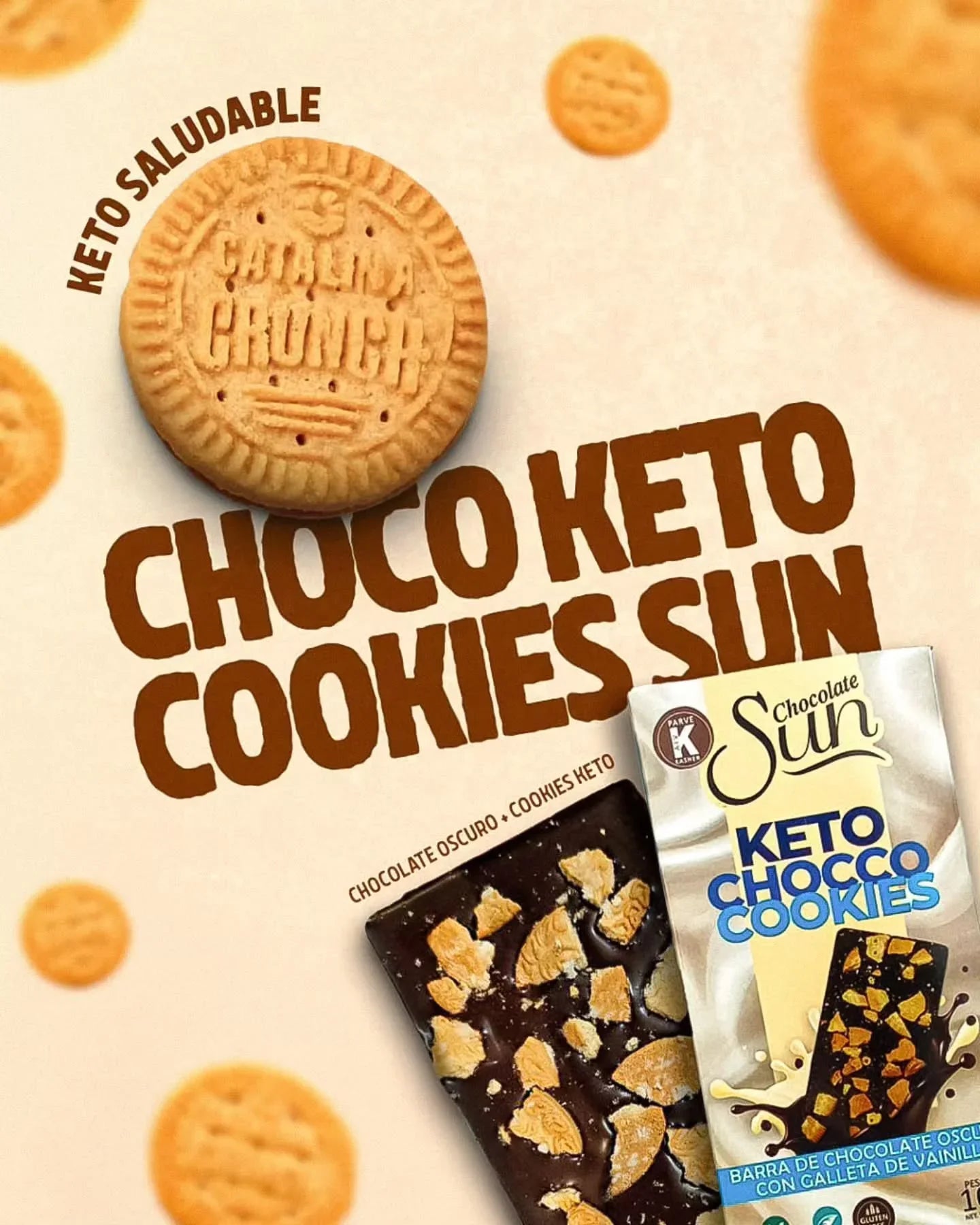 CHOCOLATE KETO CHOCCO COOKIES OSCURO 100 GR