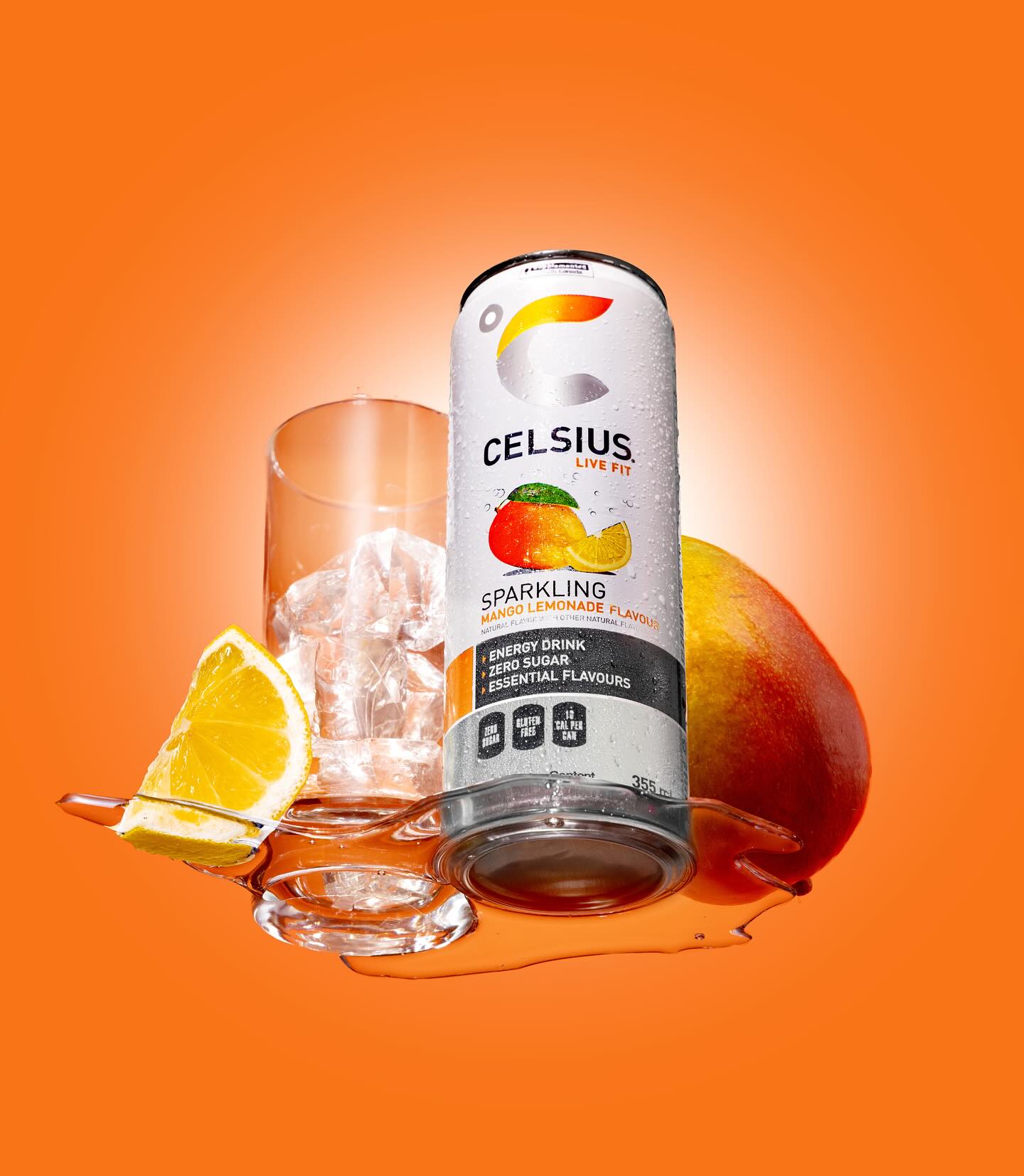 BEBIDA CELSIUS LIVE FIT SPARKLING MANGO LEMON 355ML