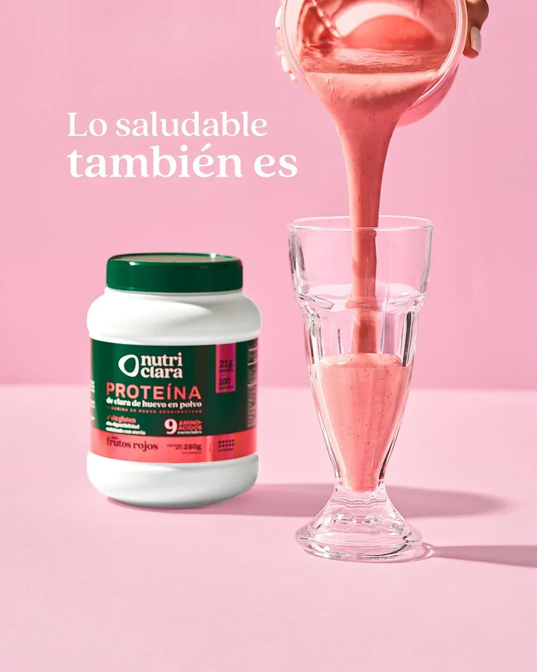 Proteina Nutriclara de clara de huevo - Frutos Rojos 280 g