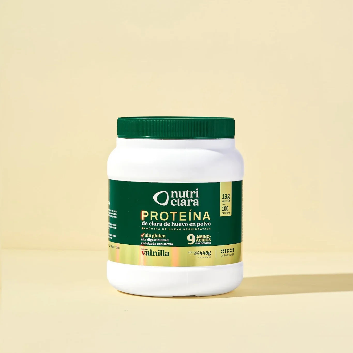 Nutriclara Proteina de clara de huevo - Vainilla 448 g