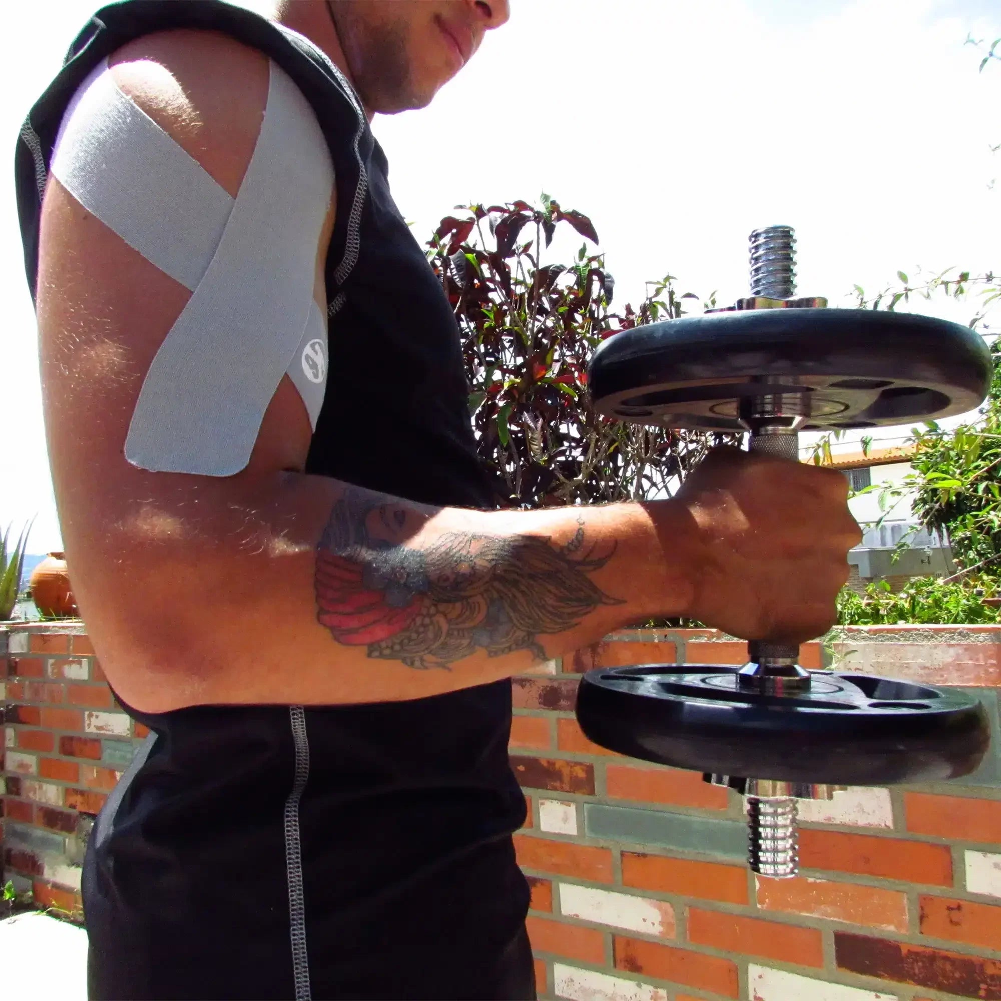 Cinta Kinesiológica Elástica Deportiva K6 Rollo 3m x 5cm (Negro)