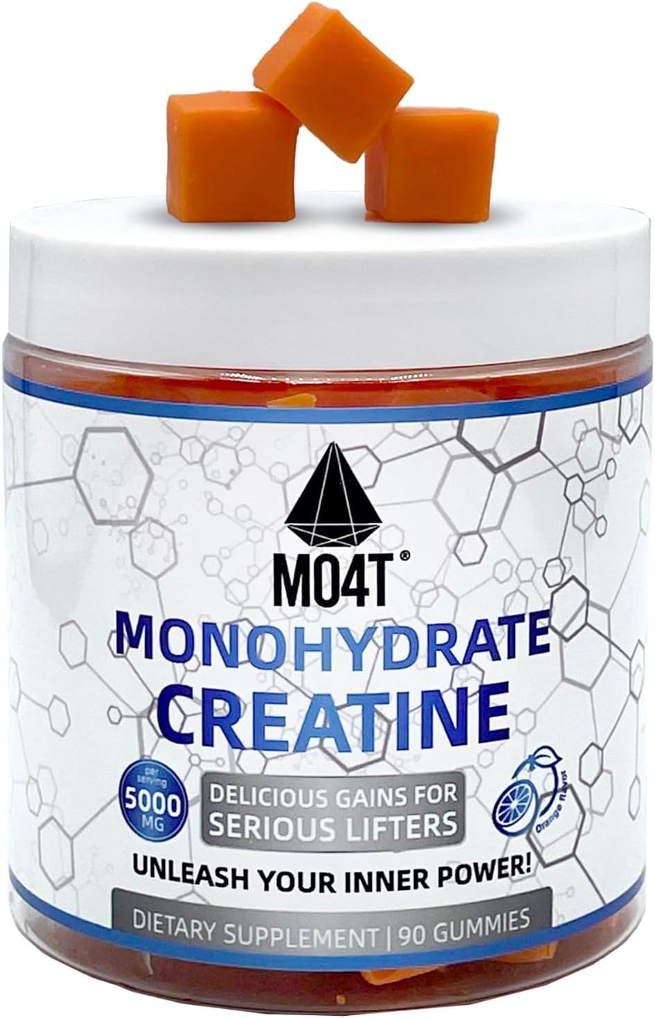CREATINA MO4T Monohidratada 90 Gomitas Naranja