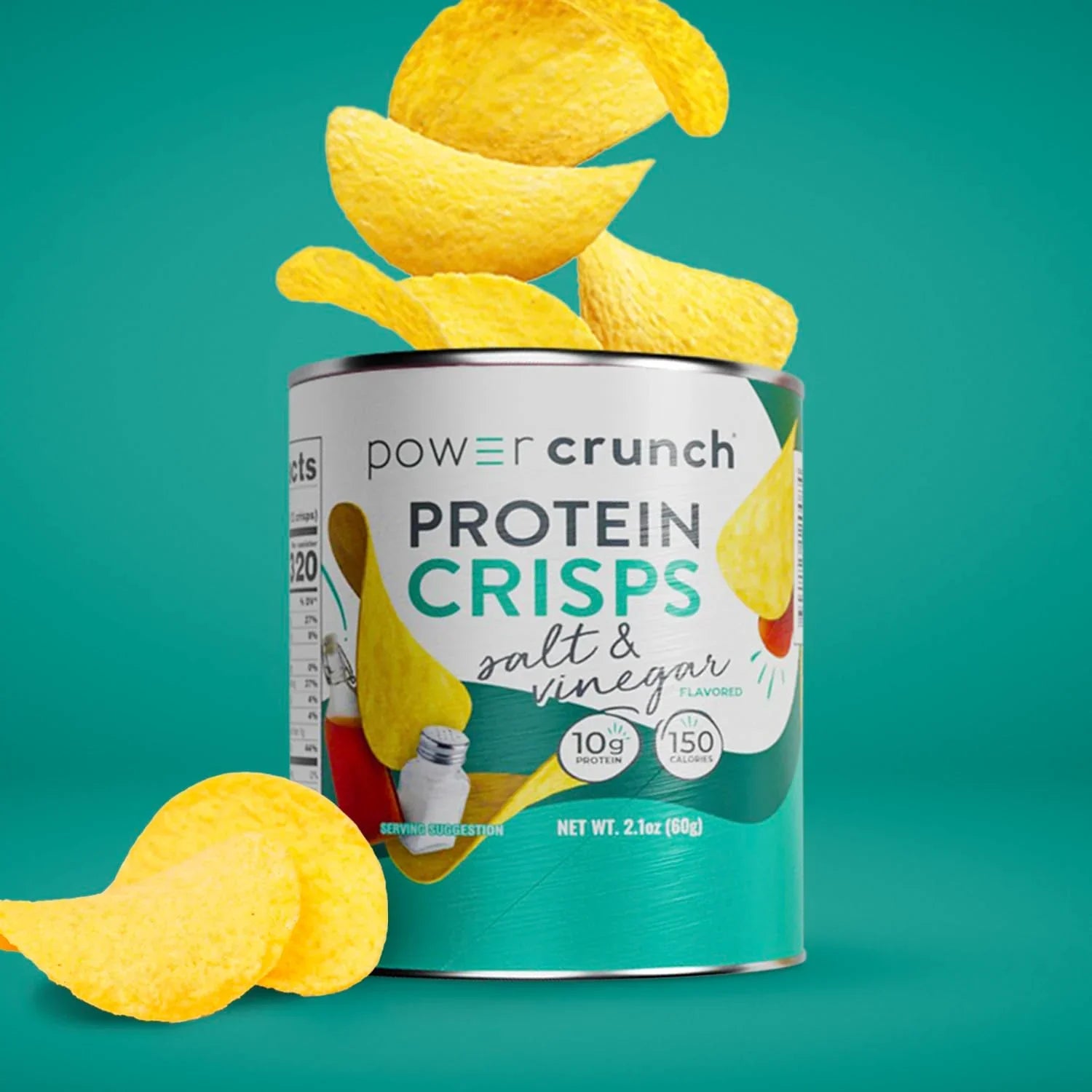 Power Crunch Chips de Proteína   Sal y Vinagre