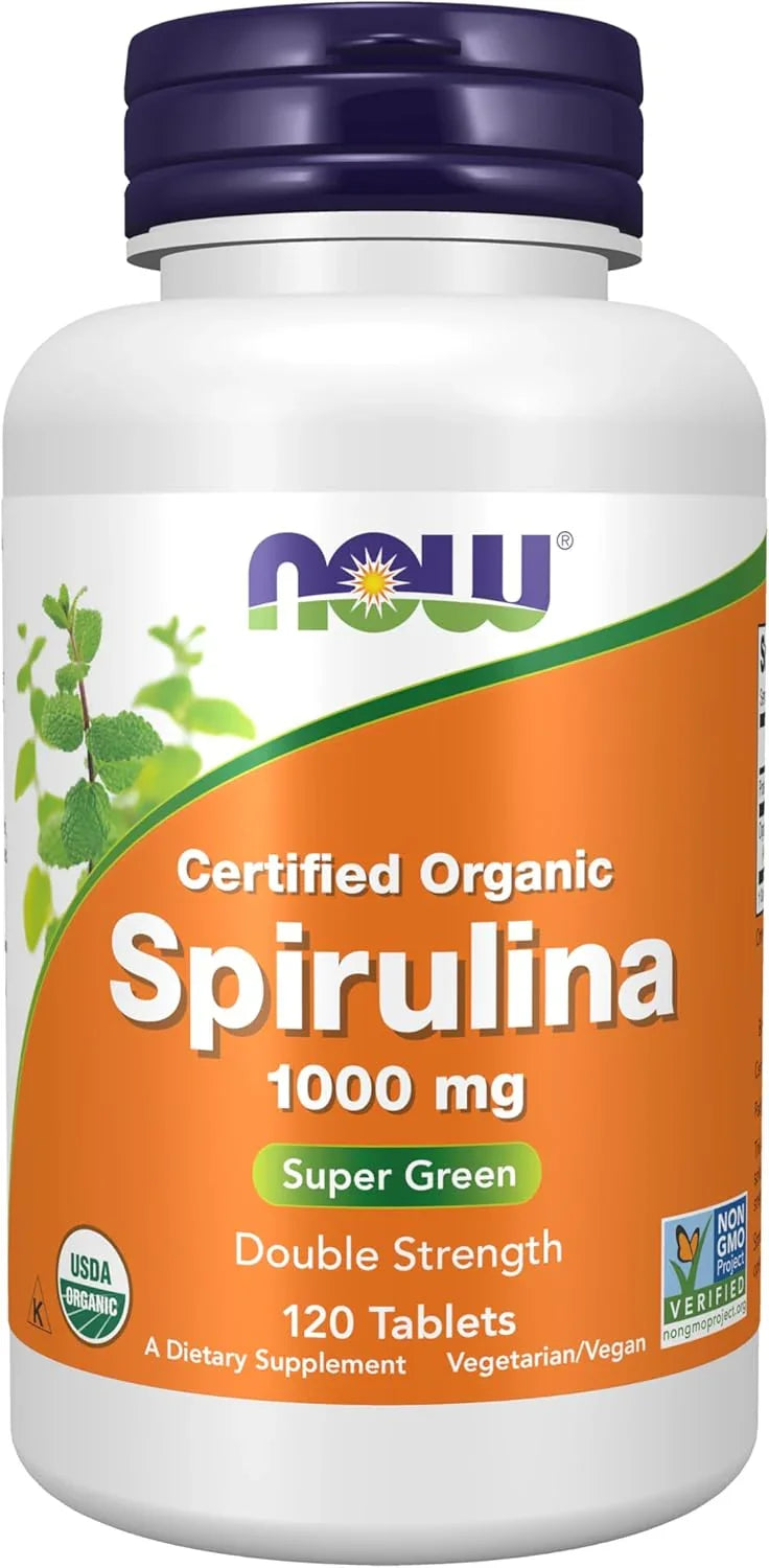 NOW SPIRULINA 1000 mg ORG 120 tabs