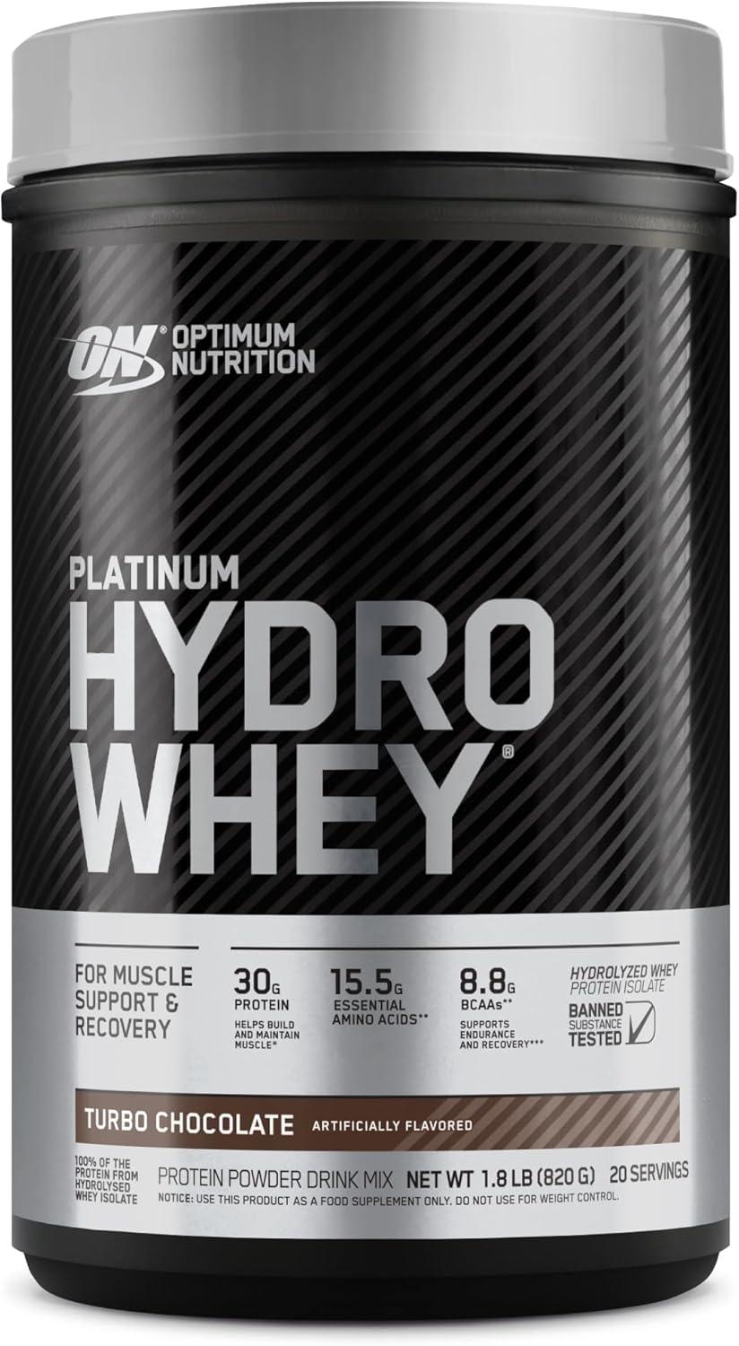 Proteína Optimum Nutrition Platinum HydroWhey Turbo Chocolate 1.80 lb 20 serv