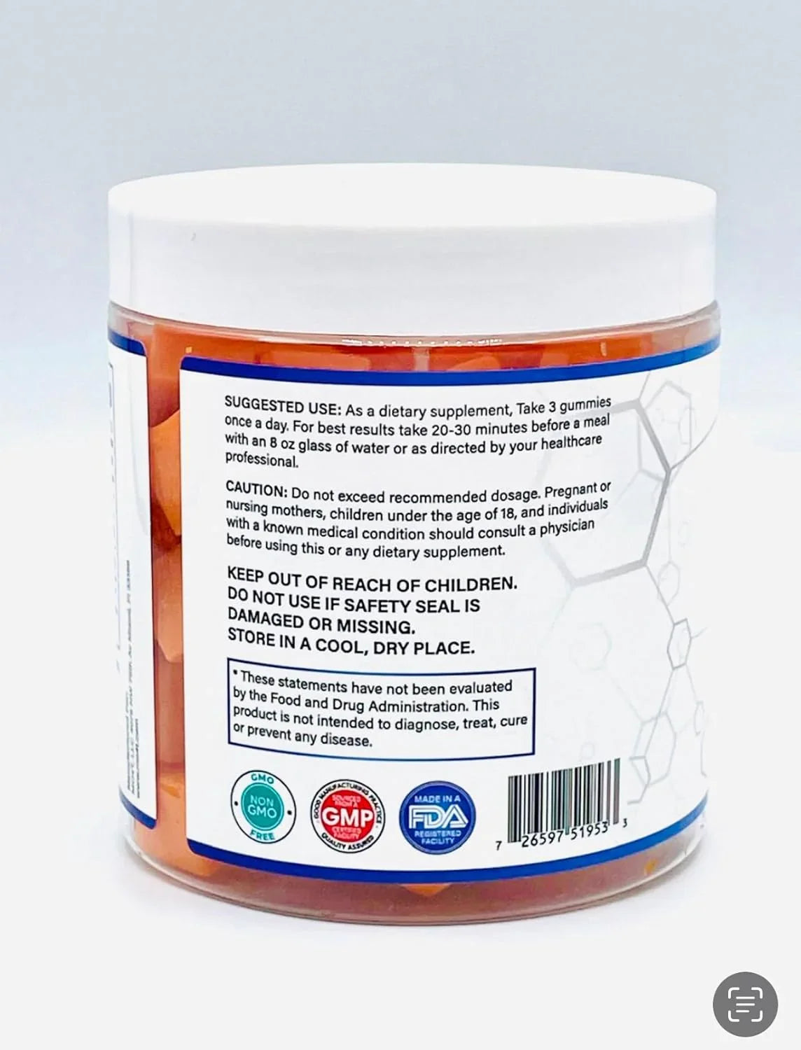 CREATINA MO4T Monohidratada 90 Gomitas Naranja