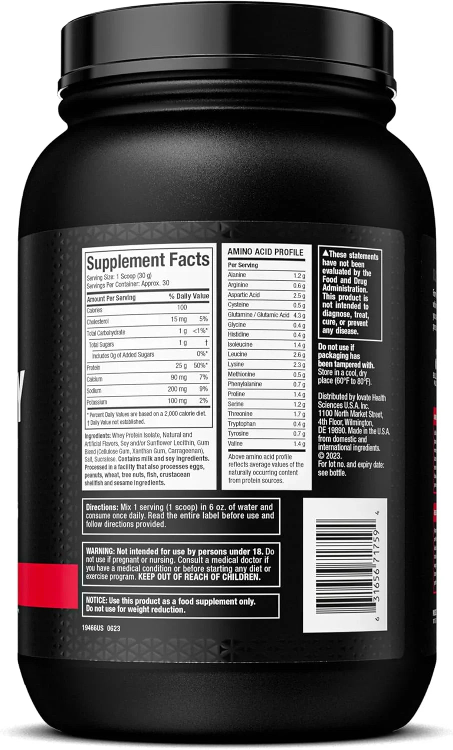 Proteina MuscleTech IsoWhey   2 lb   Vainilla