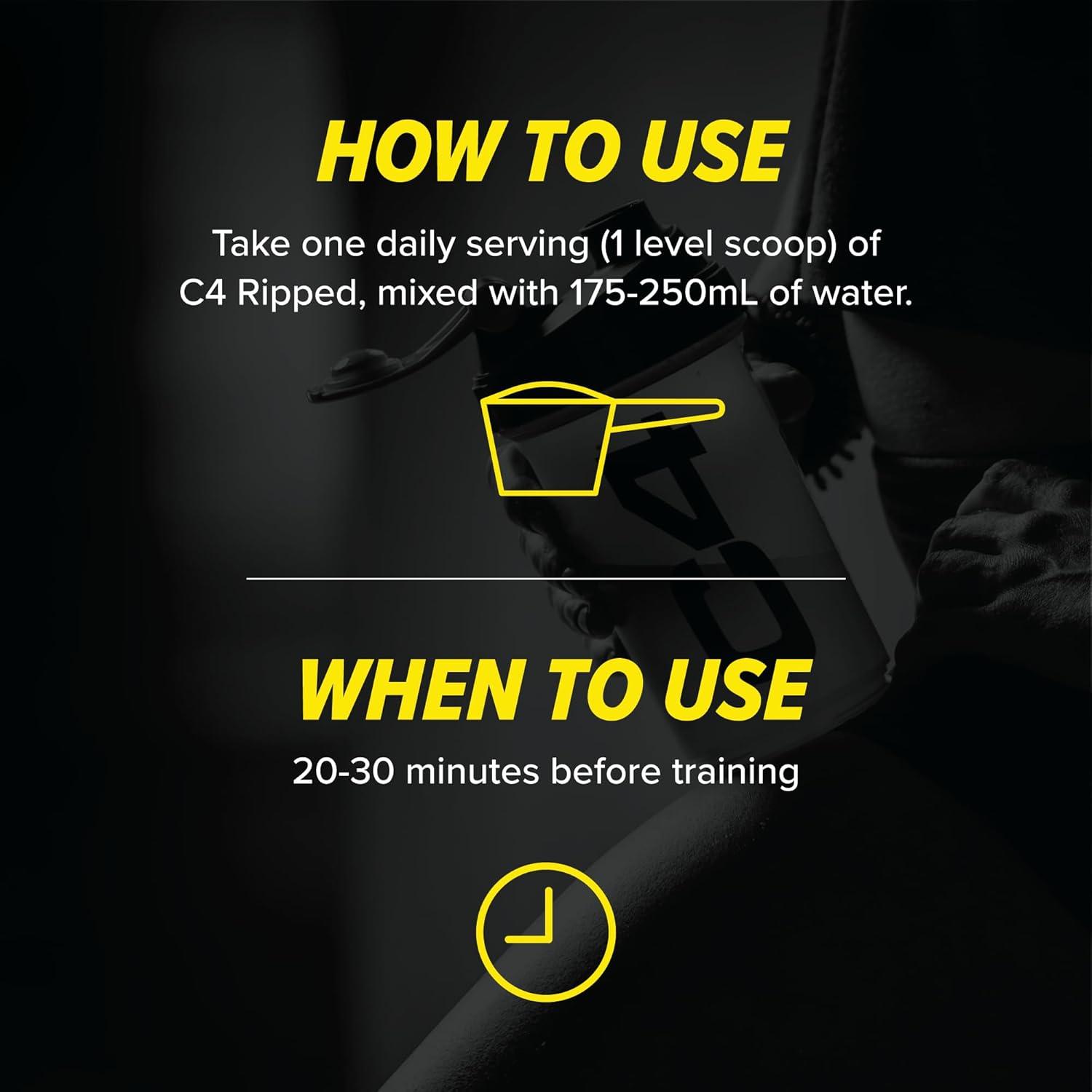 Pre Workout C4 Ripped   Tropical Punch   30 servicios