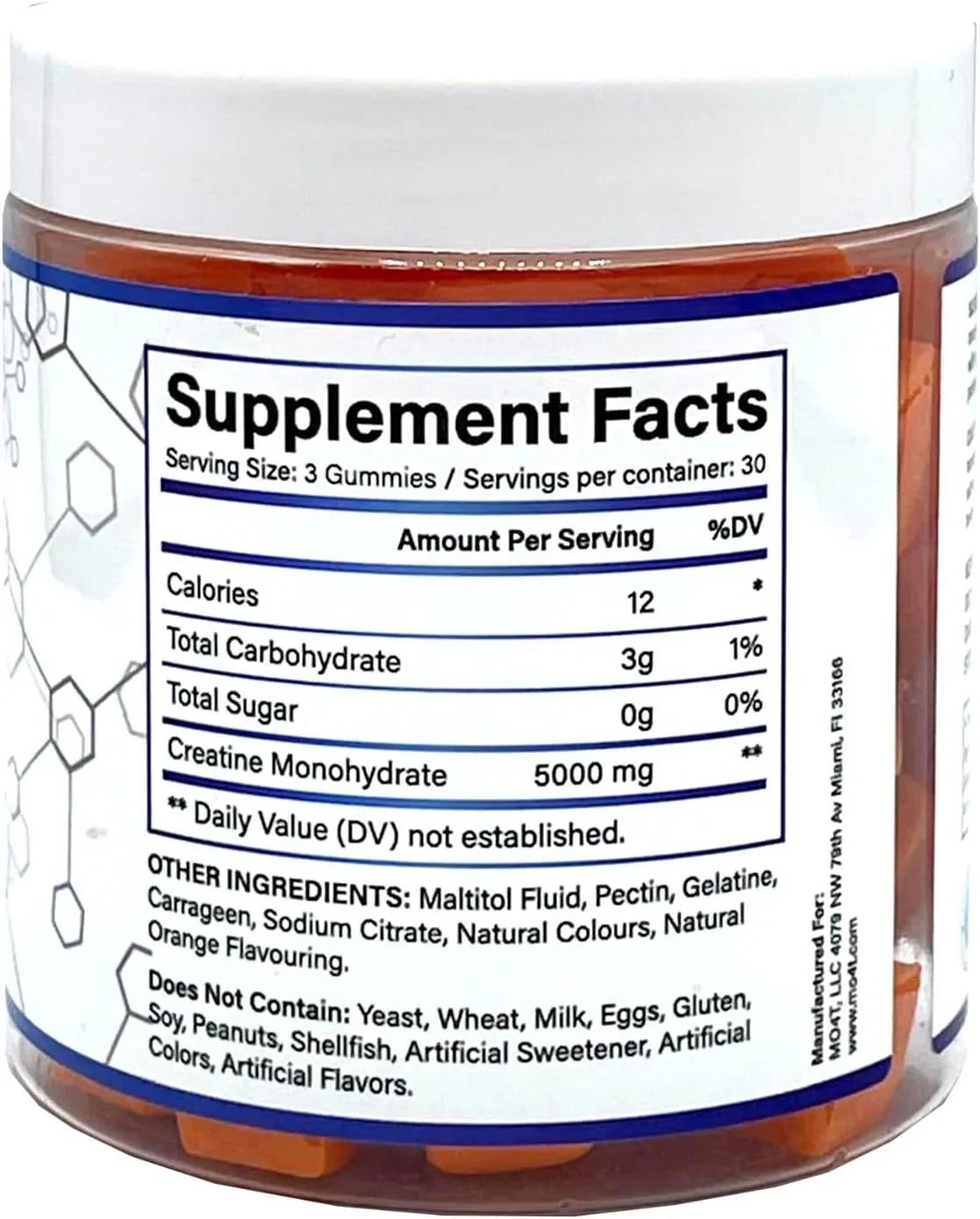 CREATINA MO4T Monohidratada 90 Gomitas Naranja