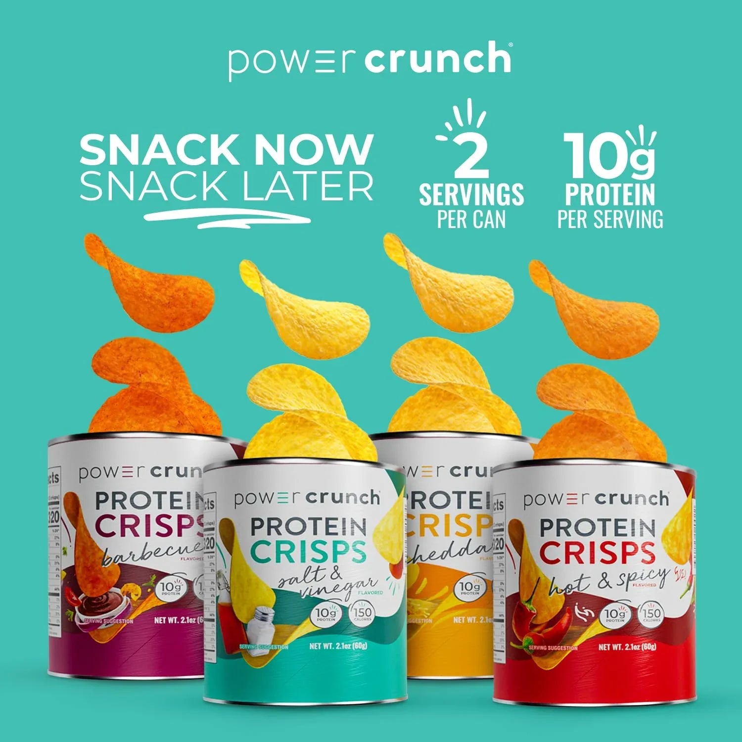 Power Crunch Chips de Proteína   Sal y Vinagre