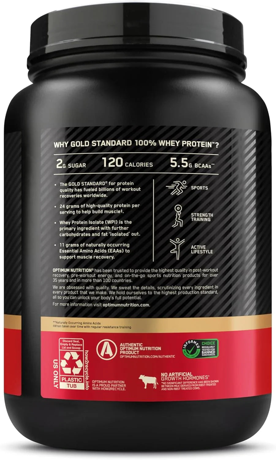 Proteína Optimum Nutrition 100% Whey Gold Standard 2 lb   Double Rich Chocolate