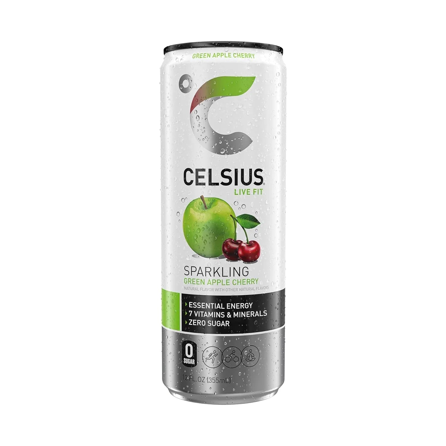 BEBIDA CELSIUS LIVE FIT SPARKLING Green Apple Cherry 355ML