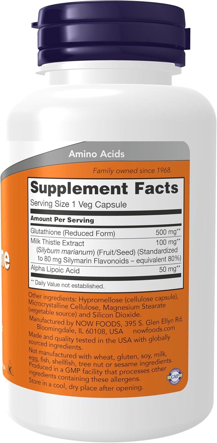 NOW GLUTATHIONE Detox Support 500 mg   60 Softgels