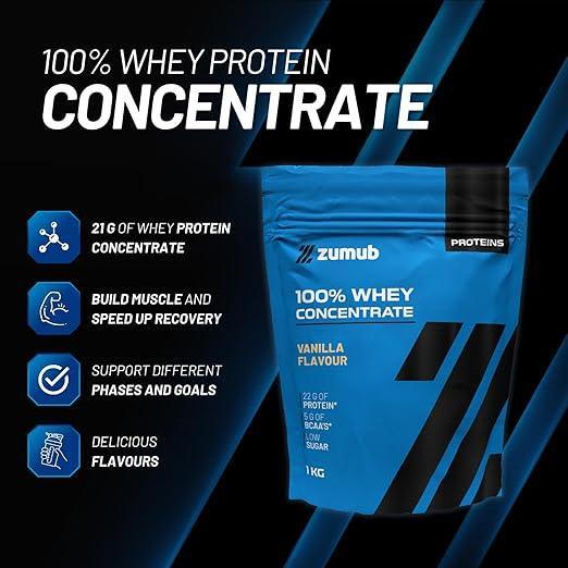 Zumub Proteína 100% Whey Concentrada 1kg   Vainilla
