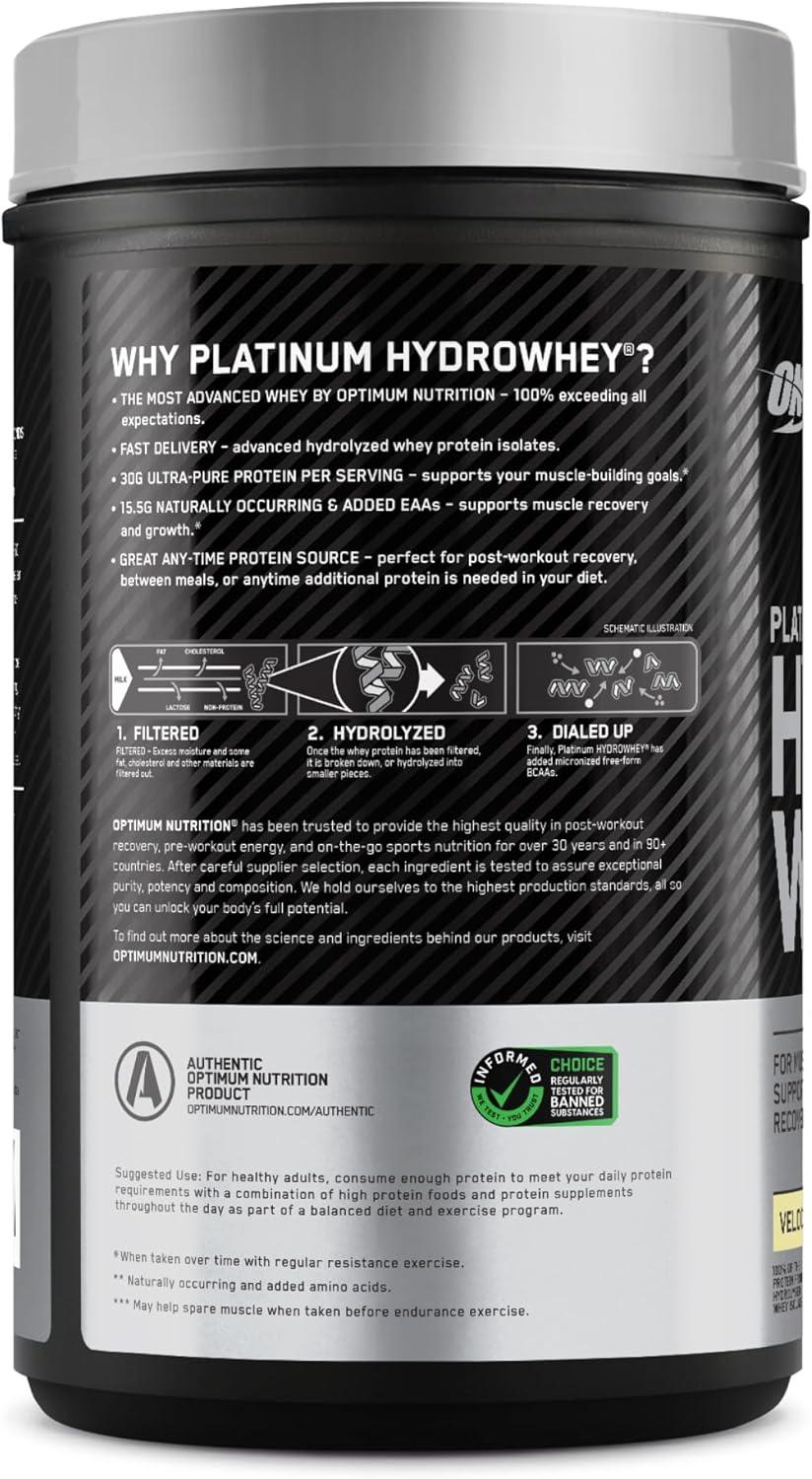 Proteína Optimum Nutrition Platinum HydroWhey Turbo Chocolate 1.80 lb 20 serv
