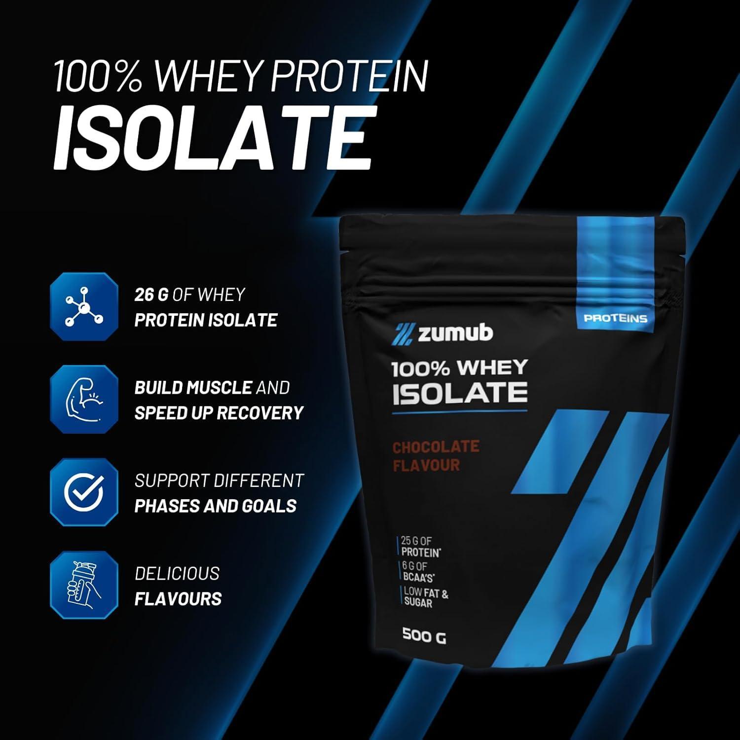 Zumub Proteína 100% Whey Aislada 500 g   Vainilla