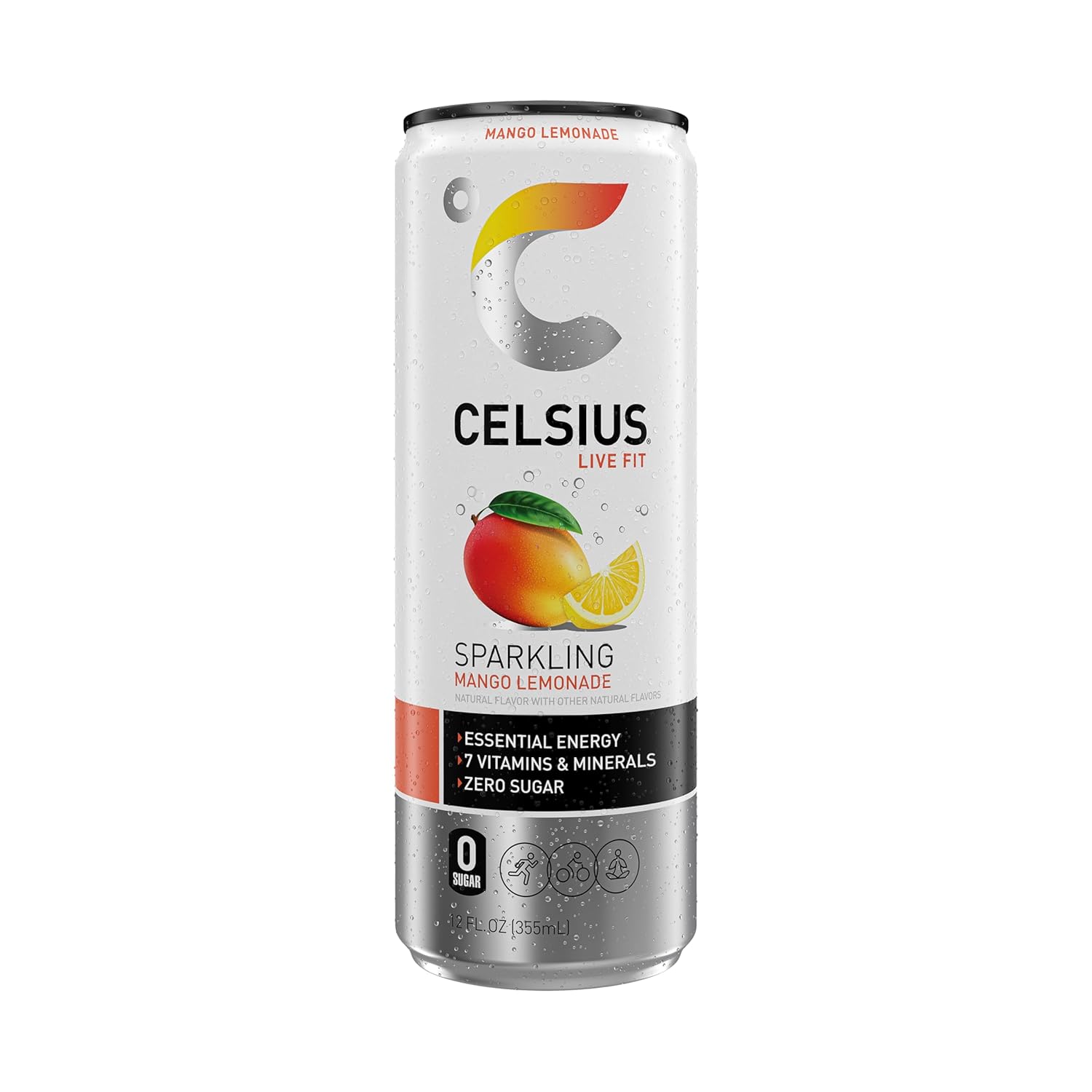 BEBIDA CELSIUS LIVE FIT SPARKLING MANGO LEMON 355ML