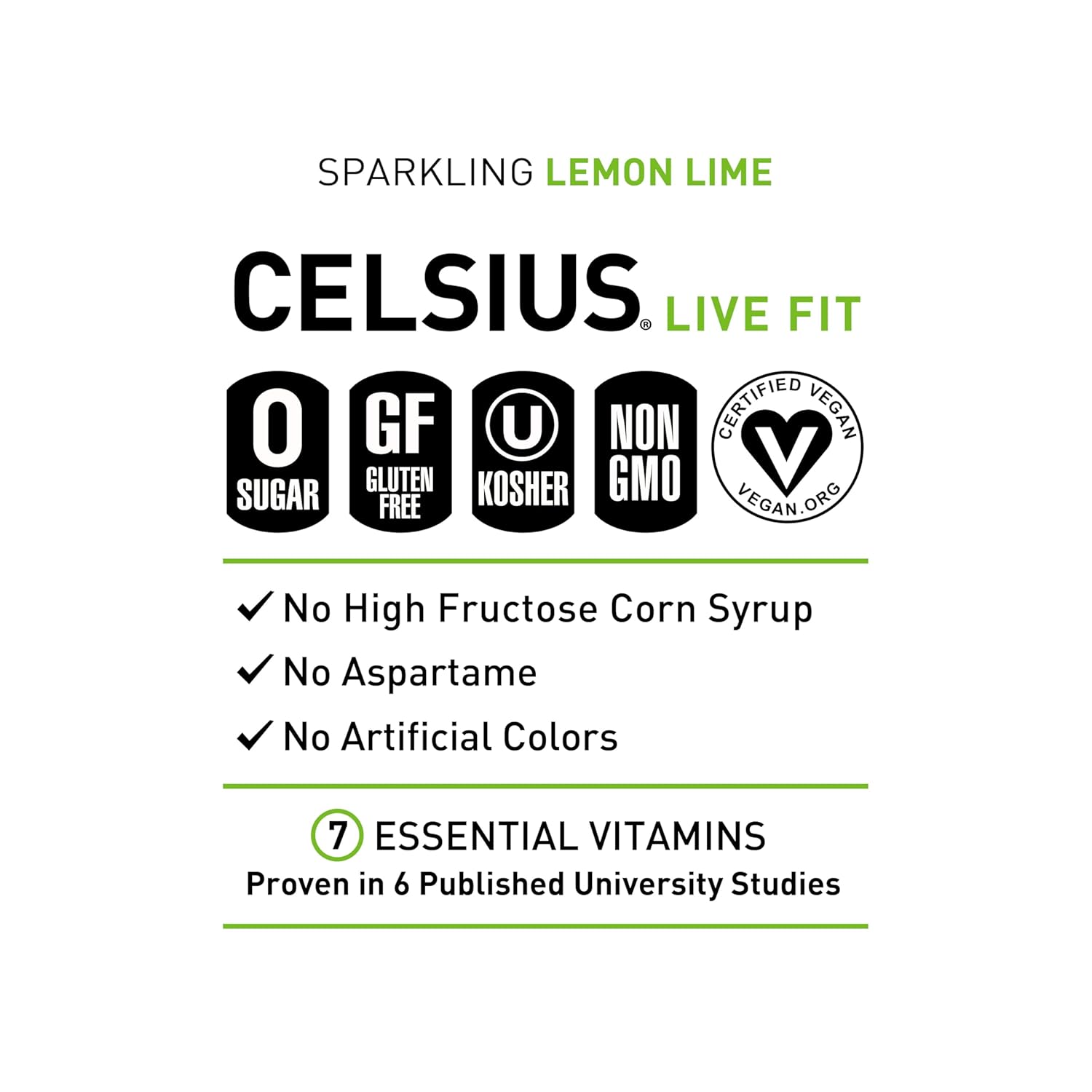 BEBIDA CELSIUS LIVE FIT SPARKLING Lemon Lime 355ML
