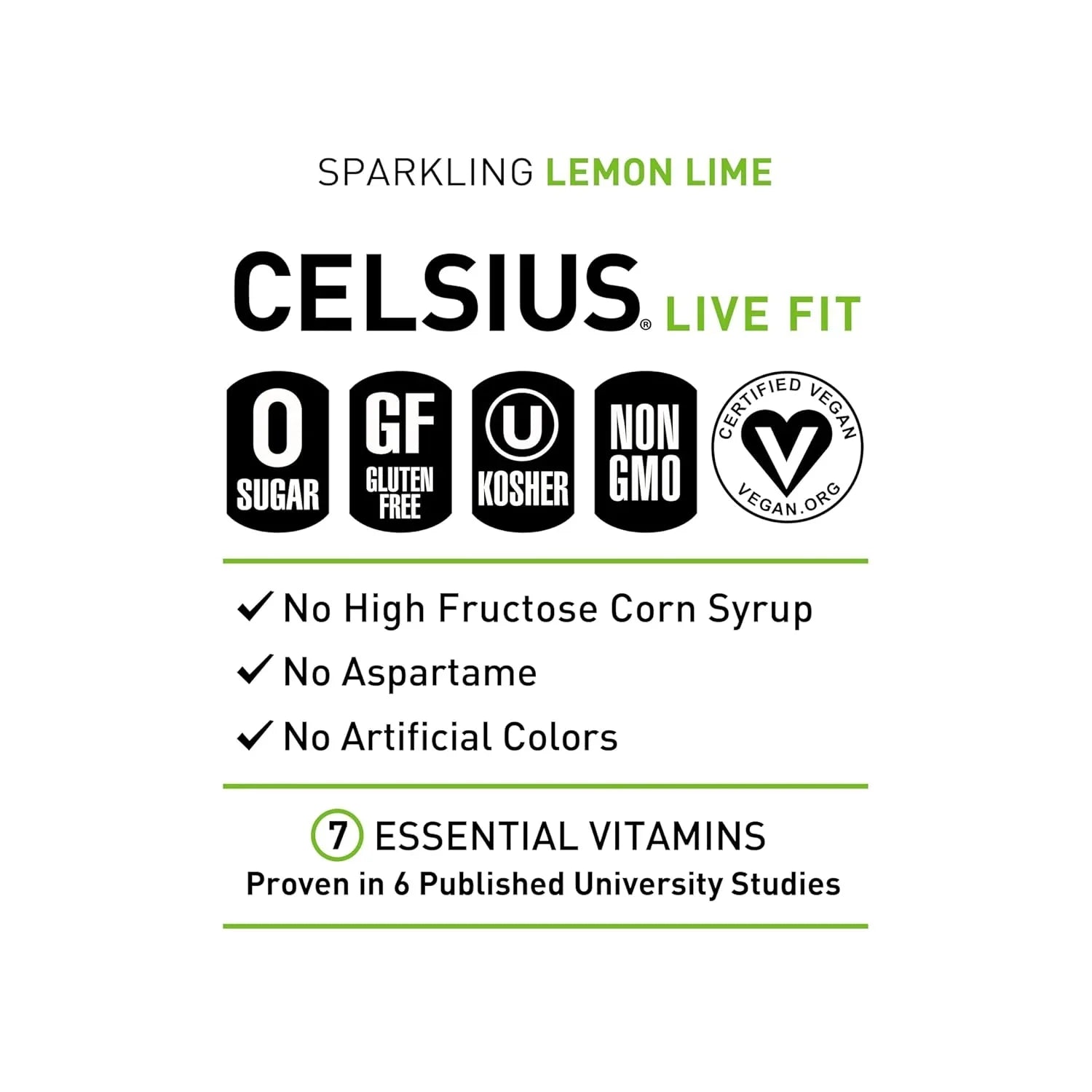 BEBIDA CELSIUS LIVE FIT SPARKLING Lemon Lime 355ML