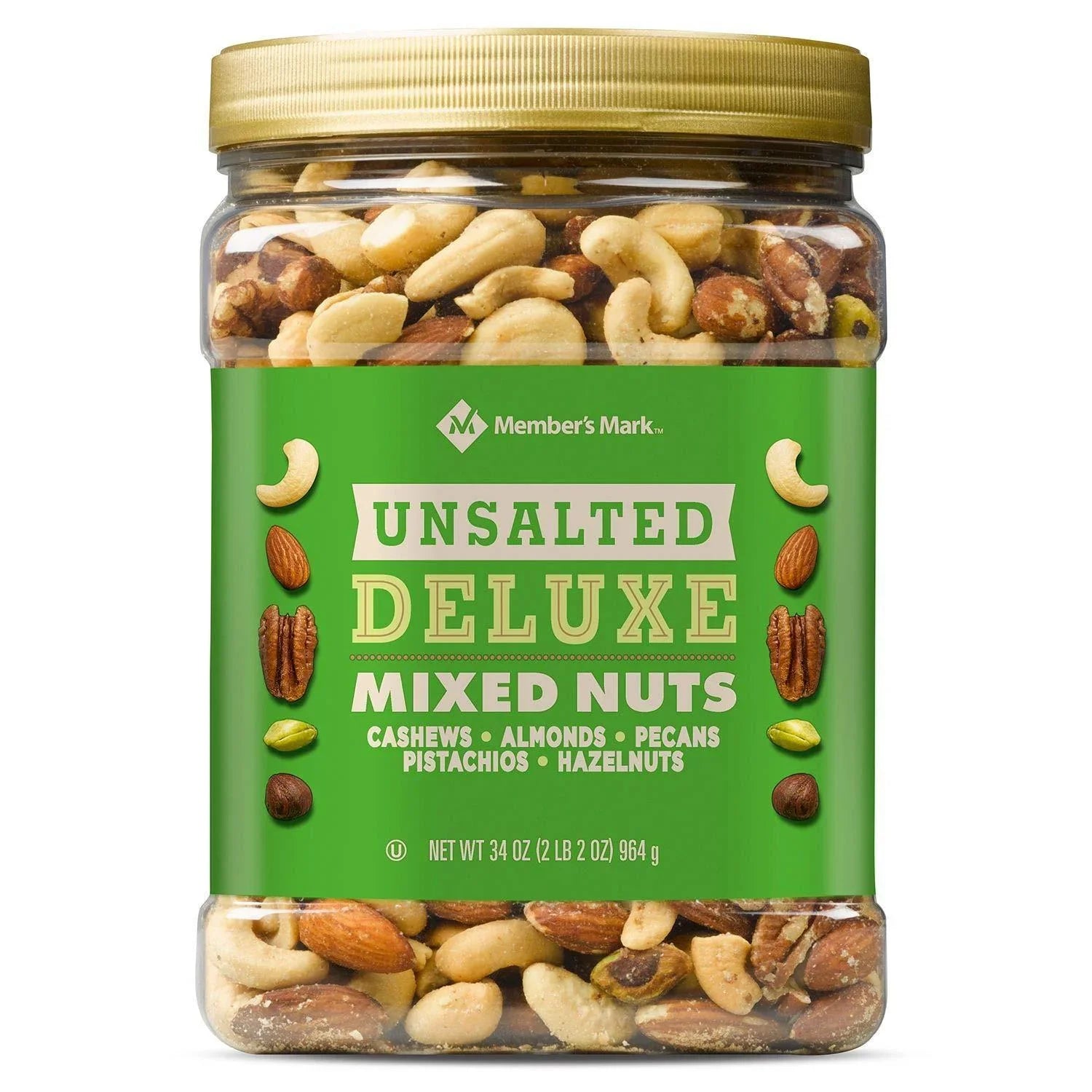 Frutos Secos Nueces Mixtas Members Mark Deluxe Unsalted 964 g