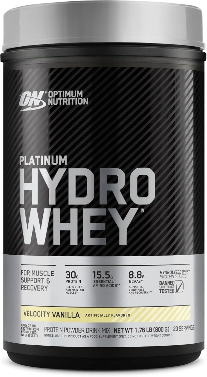Proteína Optimum Nutrition Platinum HydroWhey Turbo Vainilla 1.75 lb 20 serv
