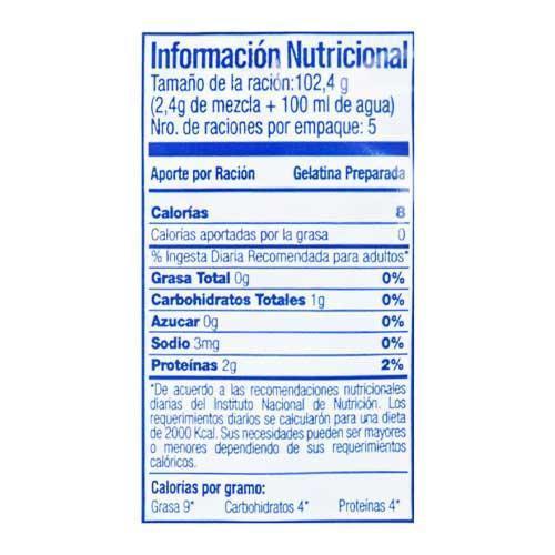 Gelatina Yelight sabor a Frutos Rojos 12 g