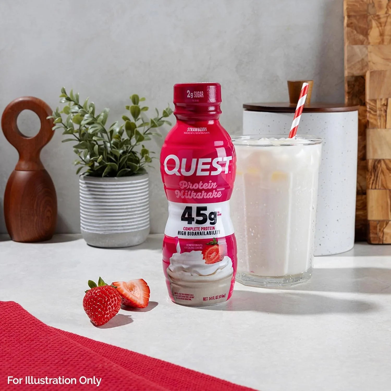 Quest Protein Milkshake 45 g Proteina   Fresa