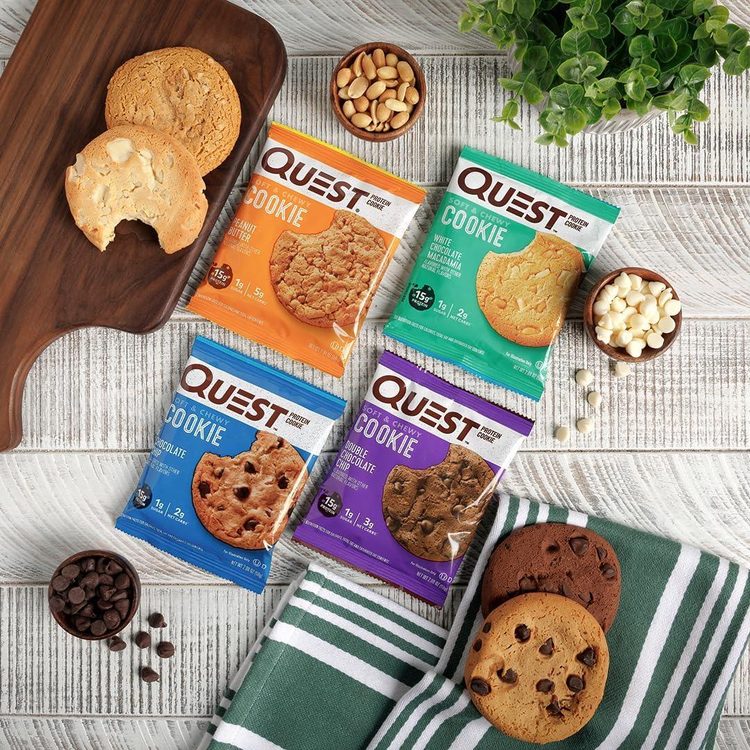 Quest Cookie de Proteína DOUBLE Chocolate Chip Rosa