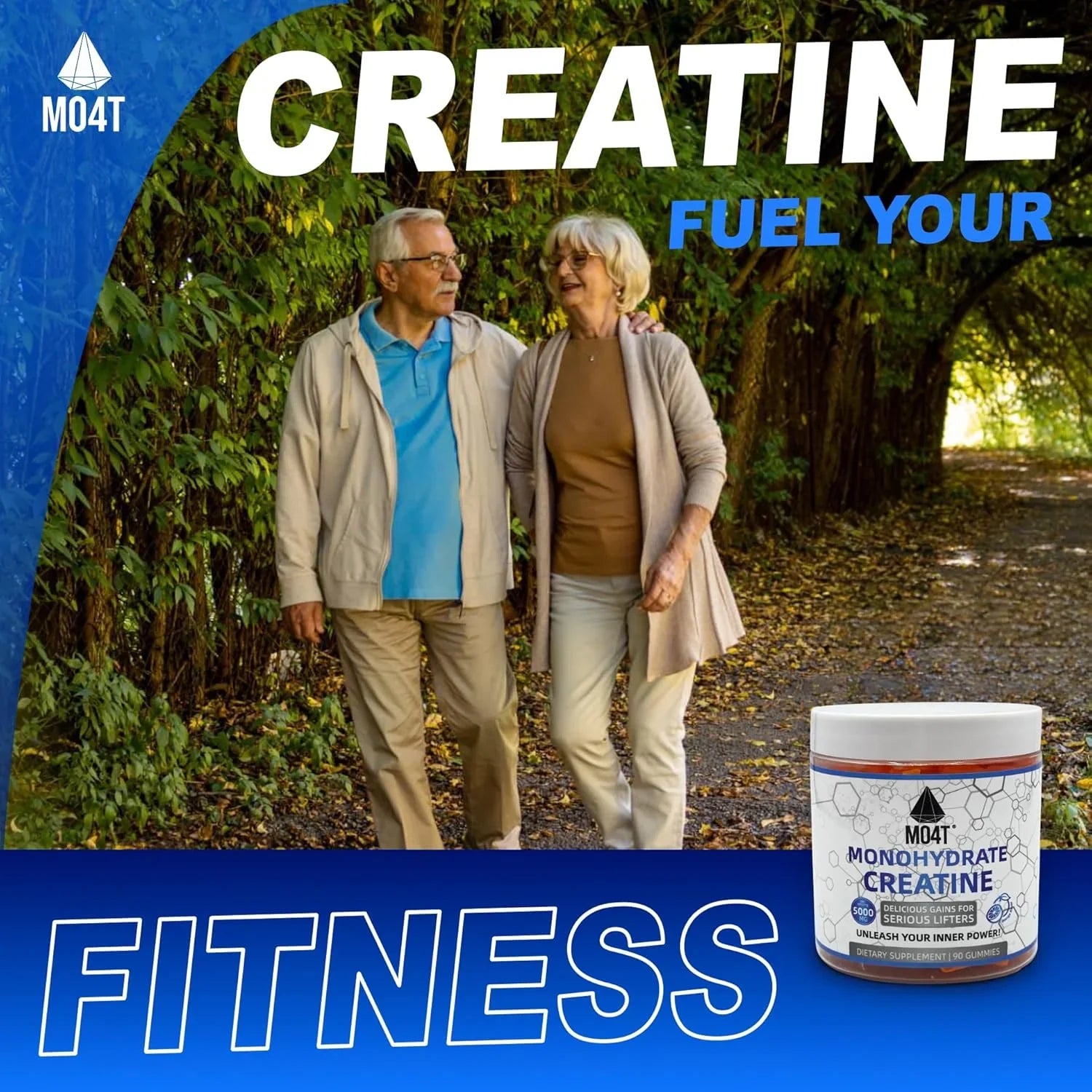 CREATINA MO4T Monohidratada 90 Gomitas Naranja