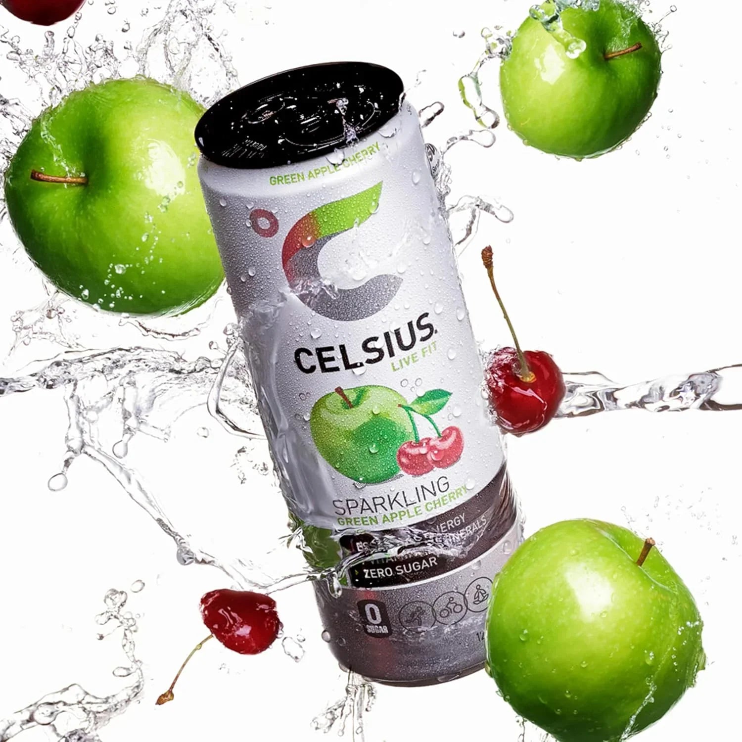 BEBIDA CELSIUS LIVE FIT SPARKLING Green Apple Cherry 355ML