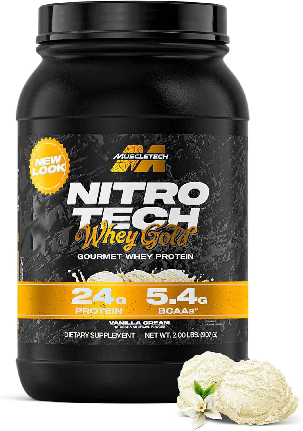 Proteina MuscleTech Nitro Tech 100% Whey Gold French Vainillla Cream 2 lb