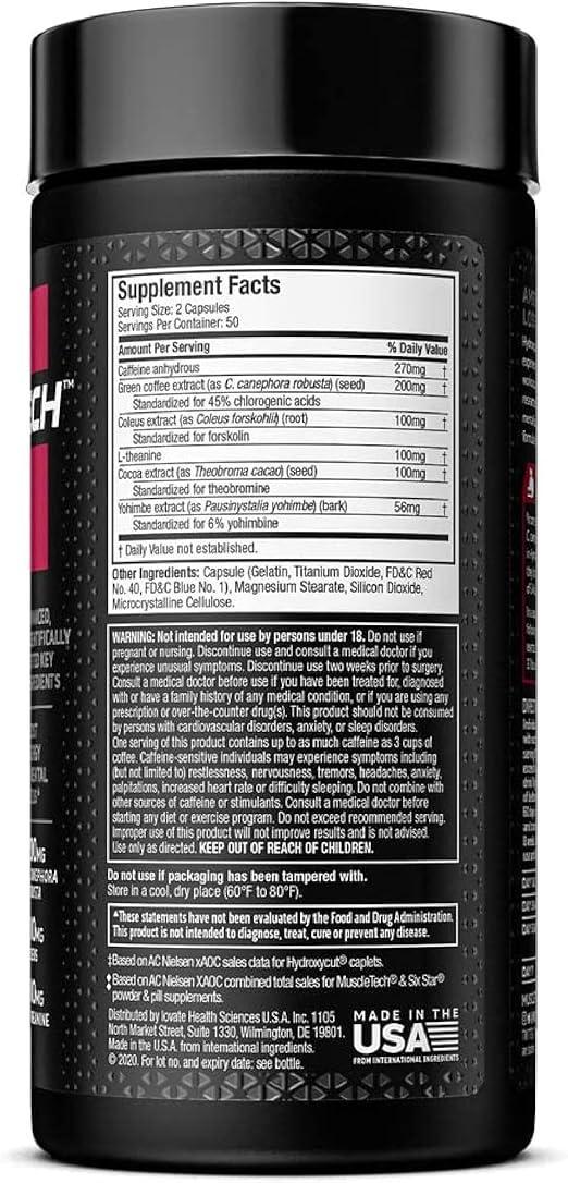 MuscleTech Hydroxycut Hardcore Elite   100 Capsulas