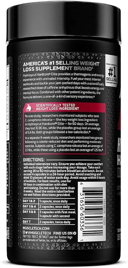 MuscleTech Hydroxycut Hardcore Elite   100 Capsulas