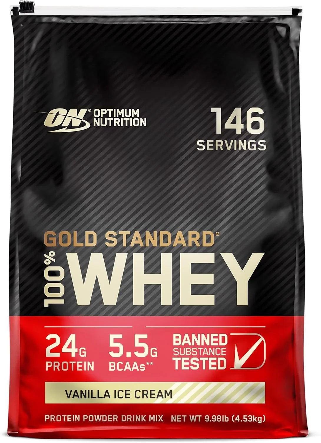 Proteína Optimum Nutrition 100% Whey Gold Standard   10 lb   Vainilla Ice Cream