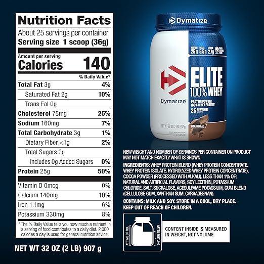 Proteína Dymatize Elite 100% Whey Protein 2 lb   Rich Chocolate