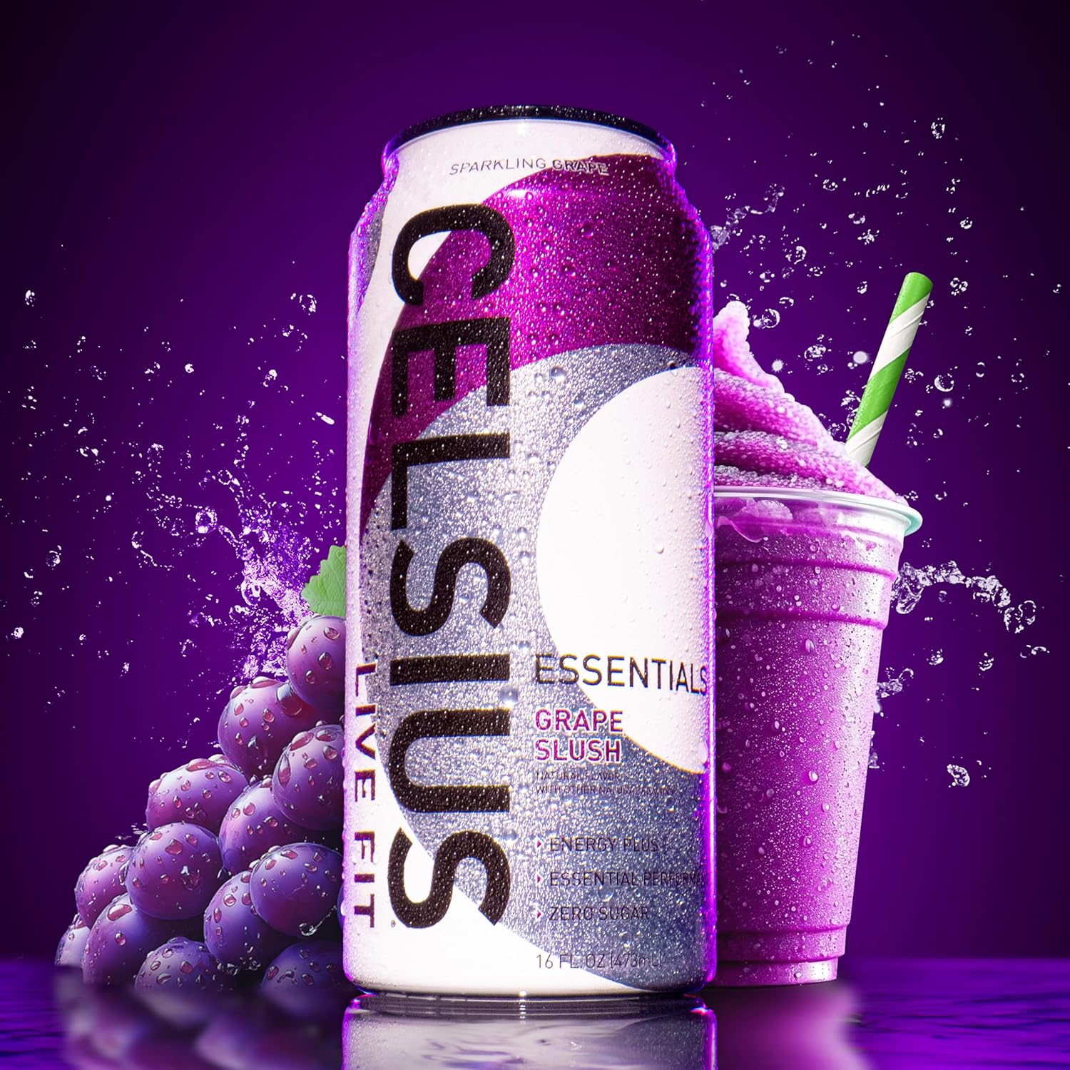 BEBIDA CELSIUS ESSENTIALS GRAPE SLUSH