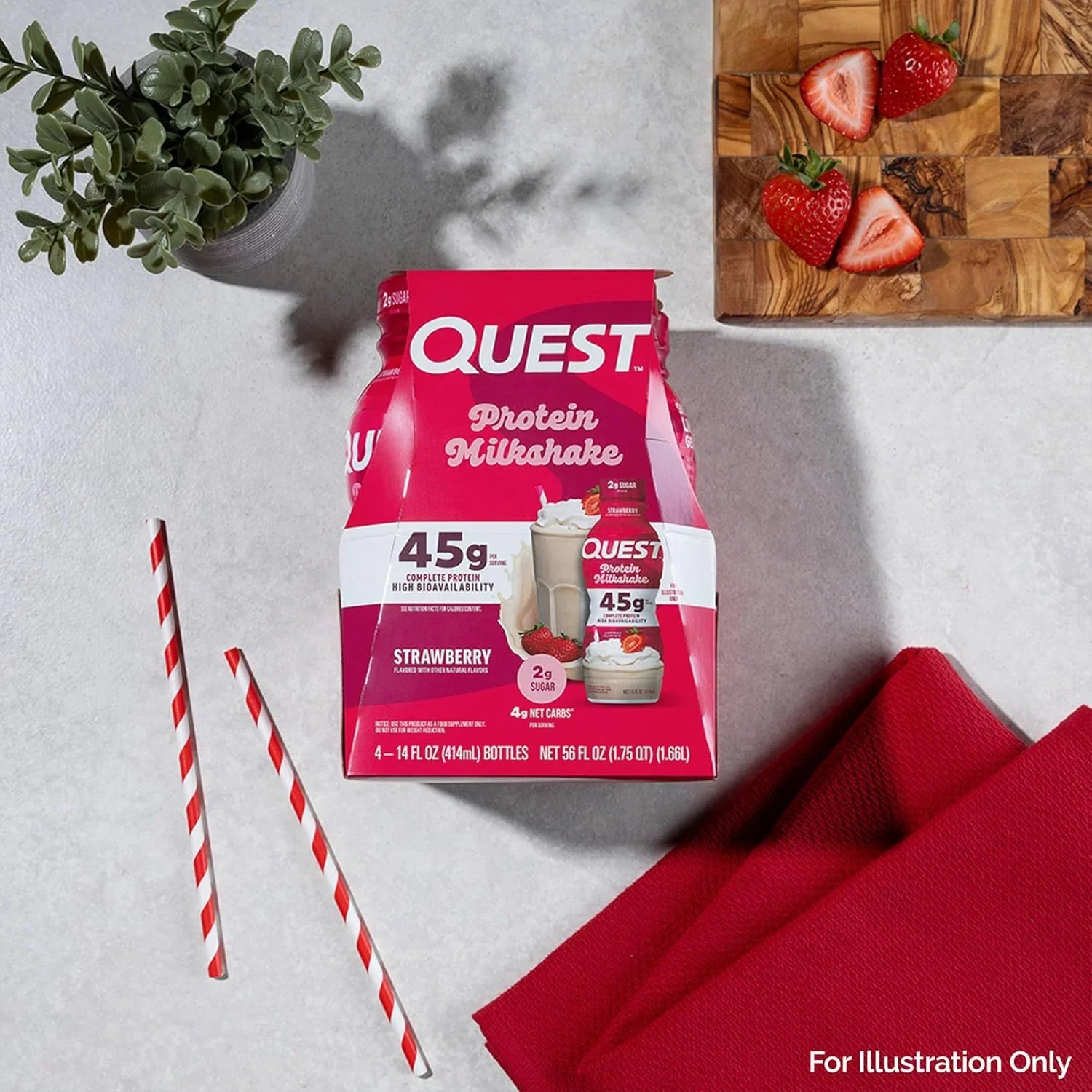 Quest Protein Milkshake 45 g Proteina   Fresa