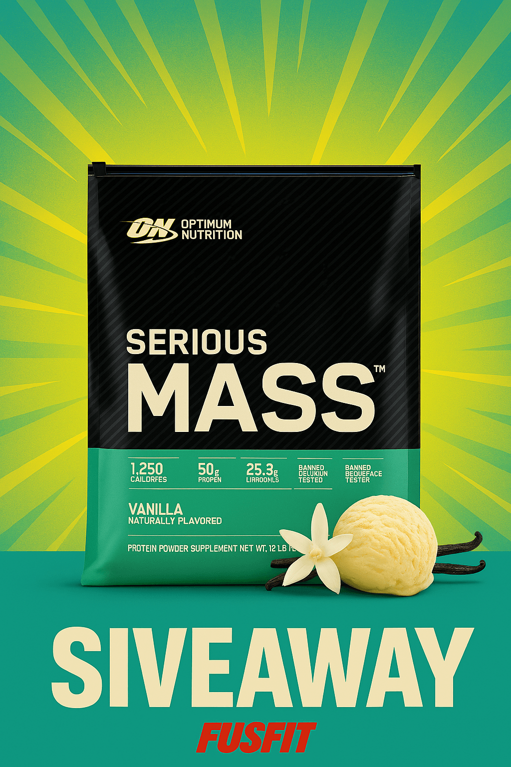 Optimum Nutrition Serious Mass 12 Lb Vainilla
