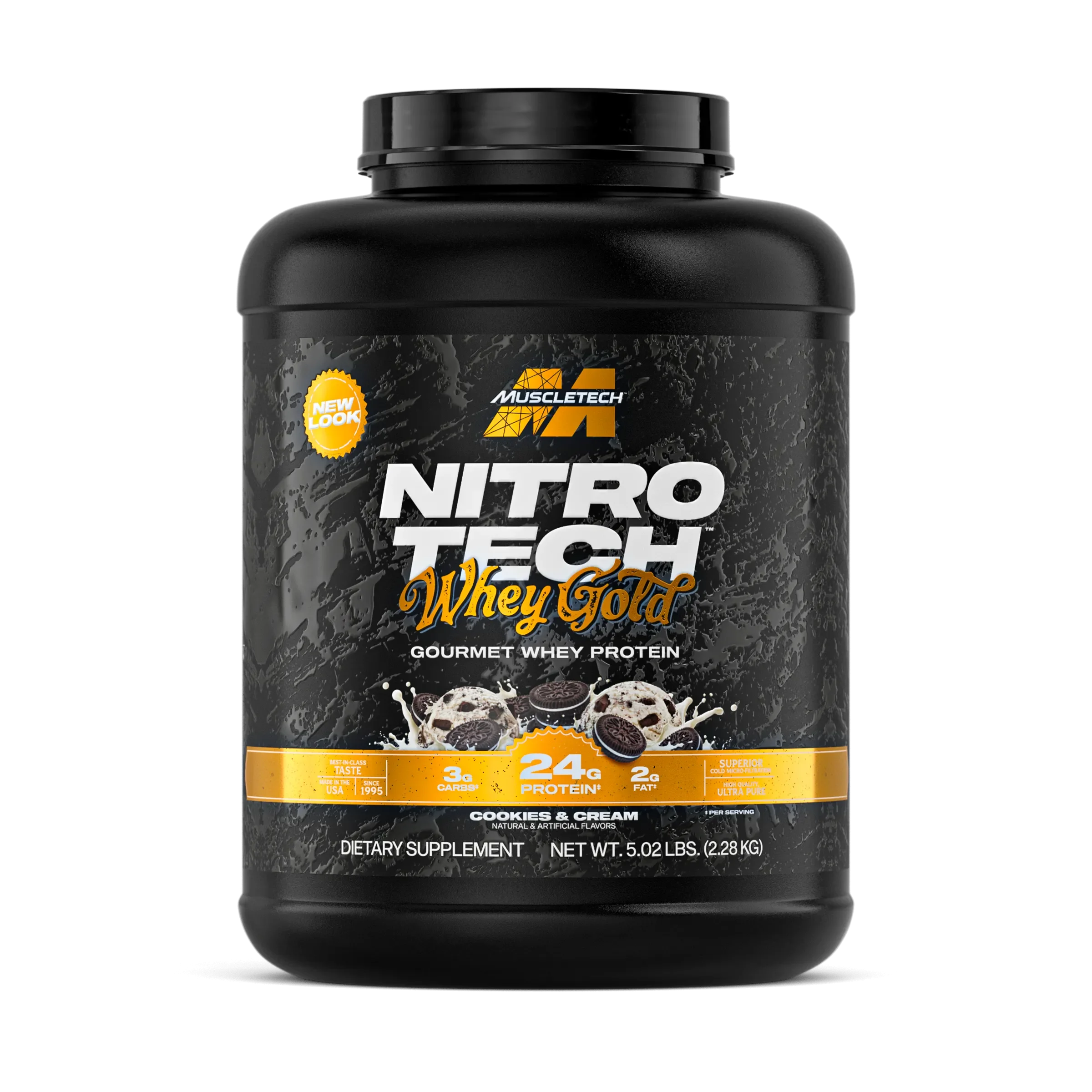 Proteina MuscleTech Nitro Tech 100% Whey Gold 5lb Cookies and Cream