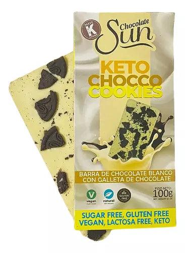 Keto Chocolate Cookies Chocolate Blanco SUN 100 g